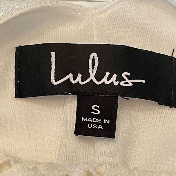 NEW Lulus Mini Dress Lined White Lace Dress Size Small Open Back Sleeveless - Picture 3 of 15